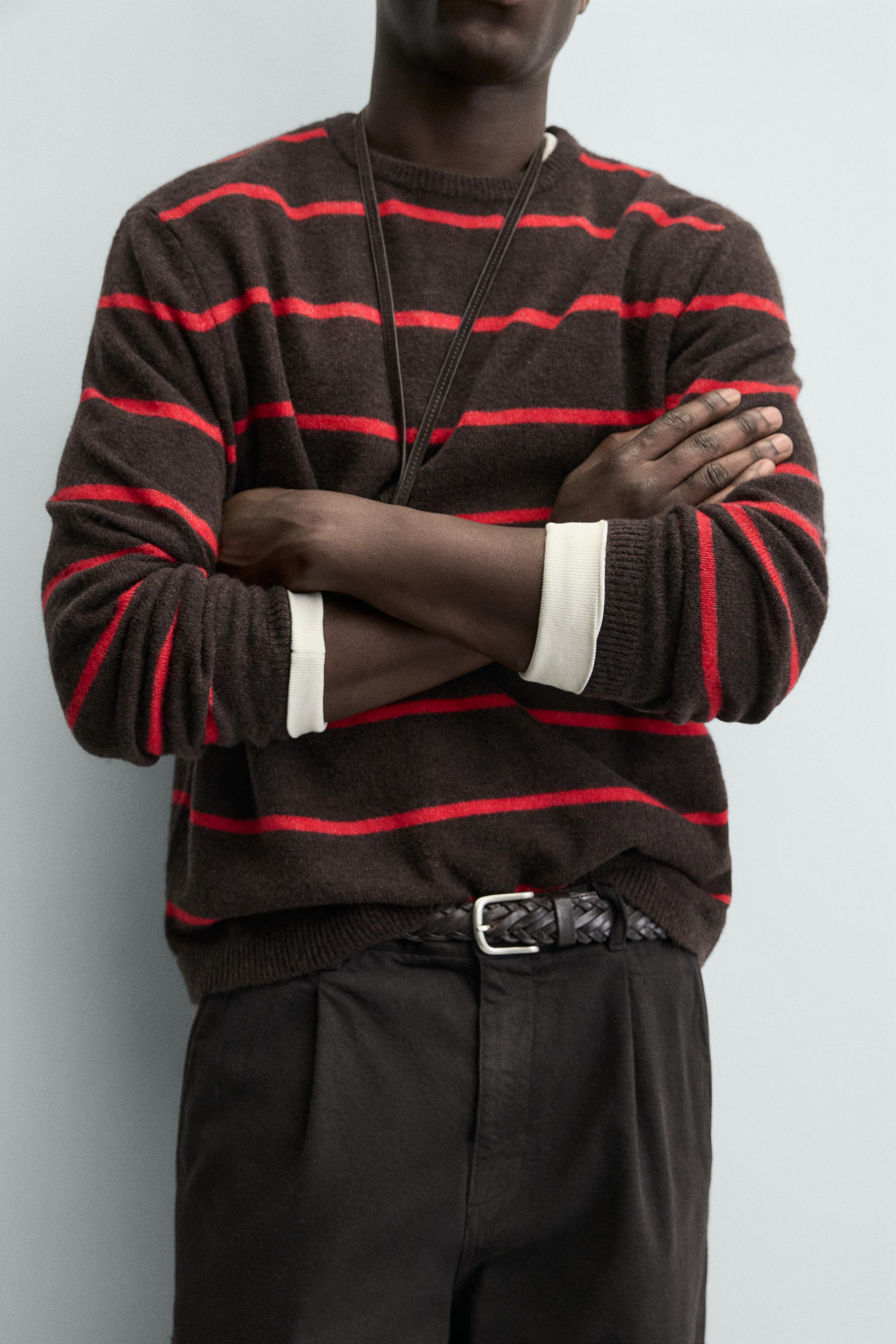 STRIPED WOOL BLEND JUMPER